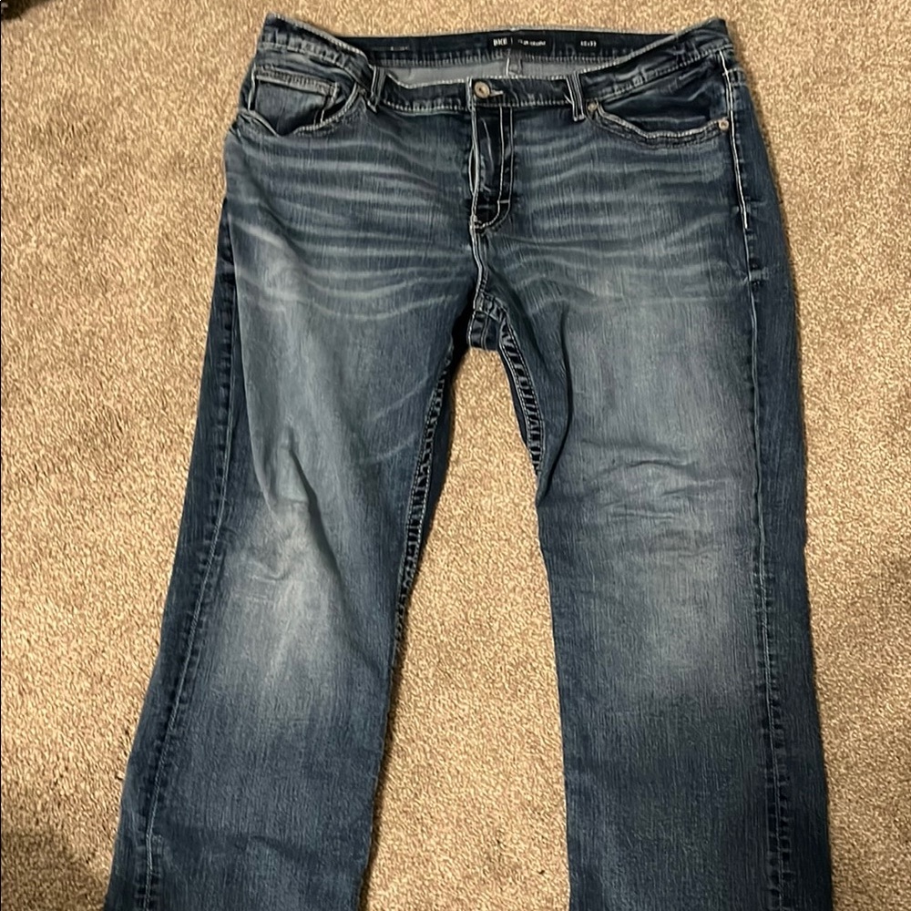 BKE Tyler Straight Leg Jeans in Dark Blue